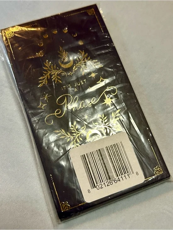 Celestial Notepad Magnetic Closure Gold Foil “It’s Just a Phase” New - Picture 10 of 11